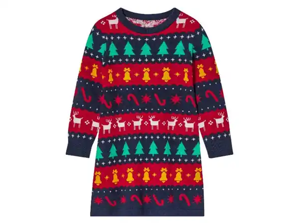 Bild 3 von lupilu® Kinder Strickkleid, mit weihnachtlichen Motiven