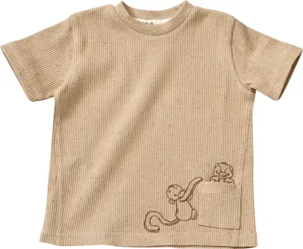 Bild 1 von Anouk natubini Anouk T-Shirt mit Waffelstruktur, beige, Gr. 116