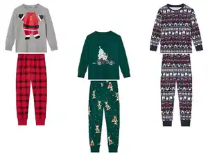 lupilu® Kinder Pyjama, mit Weihnachtsdesign