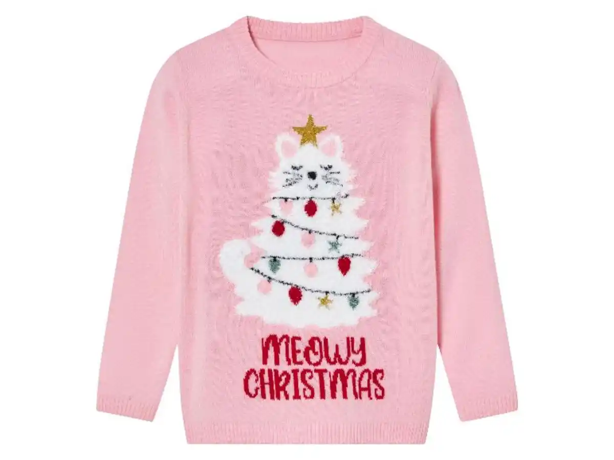 Bild 2 von lupilu® Kinder Weihnachtspullover, mit Rippbündchen