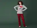 Bild 4 von esmara® Damen Pyjama mit weihnachtlichem Motiv