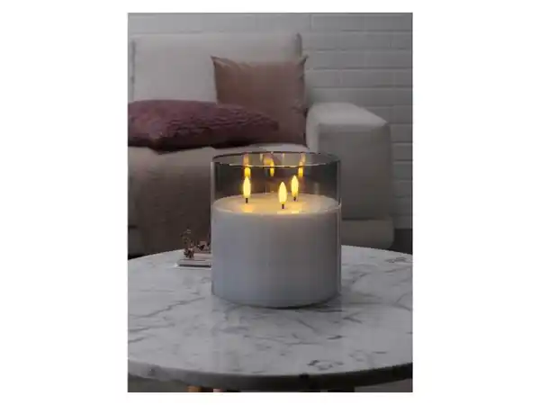 Bild 3 von LIVARNO home LED-Echtwachskerze im Glas mit Flackereffekt
