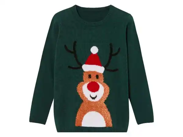 Bild 4 von lupilu® Kinder Weihnachtspullover, mit Rippbündchen