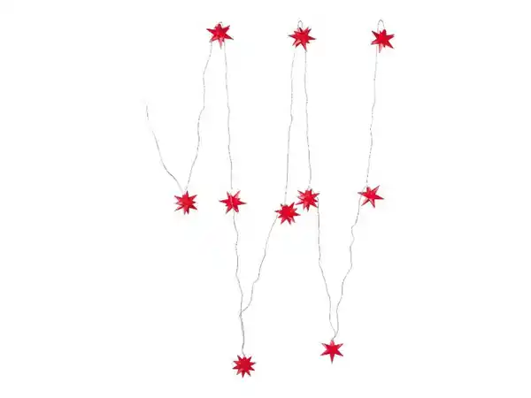 Bild 2 von LIVARNO home LED-Lichterkette mit 3D-Leuchtsternen, 10 LEDs, mit Timer