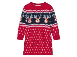 lupilu® Kinder Strickkleid, mit weihnachtlichen Motiven