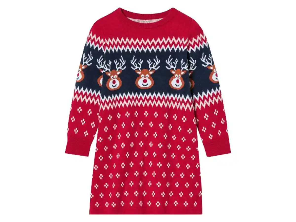 Bild 1 von lupilu® Kinder Strickkleid, mit weihnachtlichen Motiven