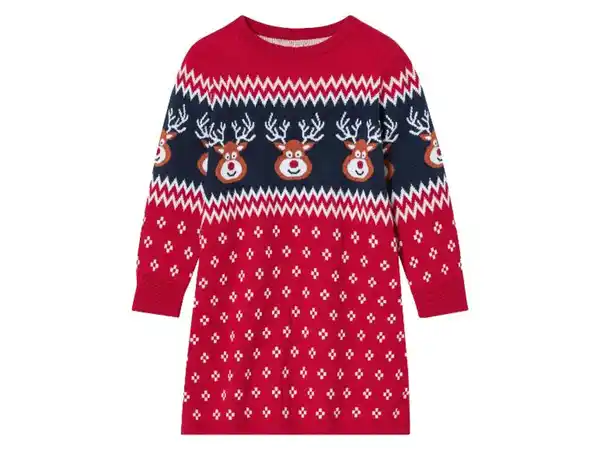 Bild 1 von lupilu® Kinder Strickkleid, mit weihnachtlichen Motiven