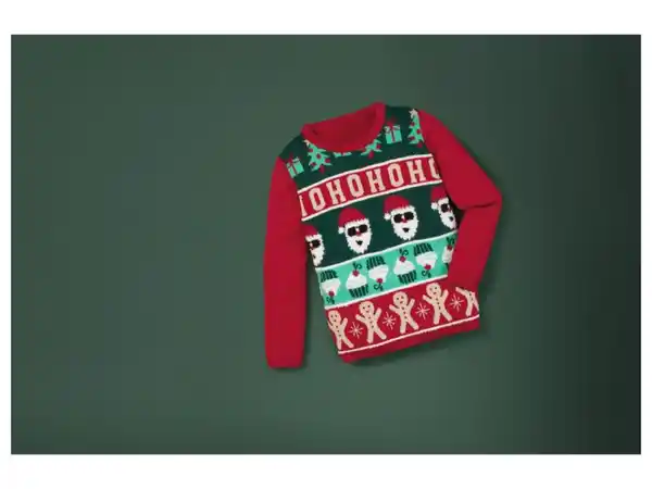 Bild 2 von lupilu® Kinder Weihnachtspullover, mit Rippbündchen