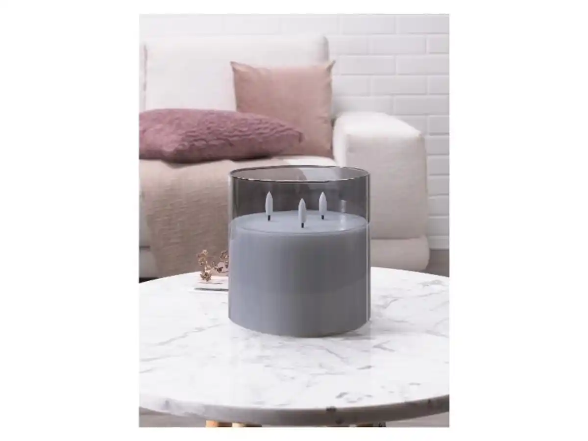 Bild 4 von LIVARNO home LED-Echtwachskerze im Glas mit Flackereffekt
