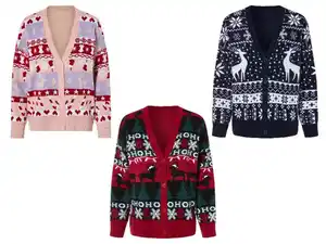 esmara® Damen Cardigan mit weihnachtlichen Motiven