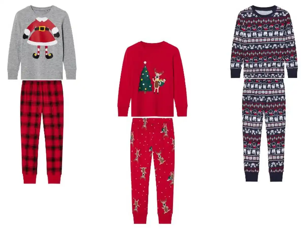 Bild 1 von lupilu® Kinder Pyjama, mit weihnachtlichen Motiven