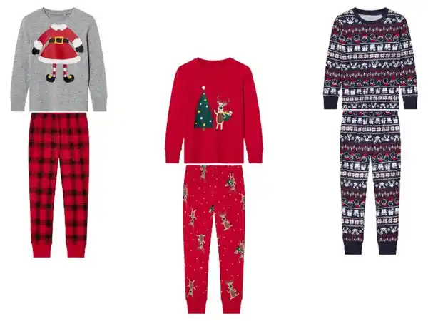 Bild 1 von lupilu® Kinder Pyjama, mit weihnachtlichen Motiven