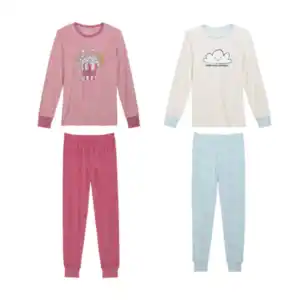 Frottee Pyjama, pink/weiß, 86/92, 2er Set