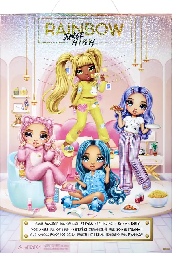 Bild 2 von MGA Rainbow High Junior High PJ Party Puppe - Bella (Yellow)