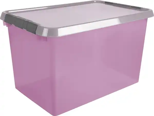 Bild 1 von Sunware Aufbewahrungsbox mit Deckel Comfort Line 62 L rosa transparent