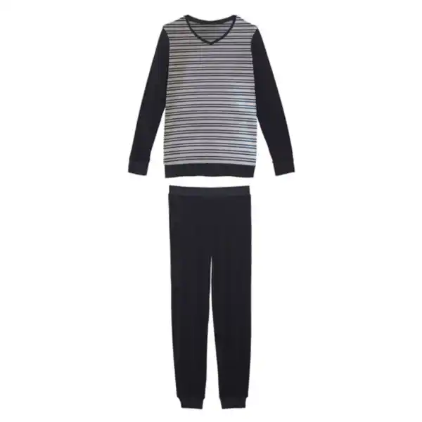 Bild 1 von Frottee Pyjama, schwarz, XL