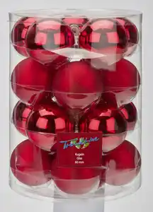 TrendLine Weihnachtskugeln aus Glas Ø 6 cm rot 20 Stück