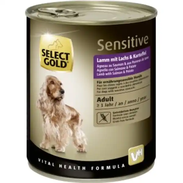 Bild 1 von SELECT GOLD Sensitive Adult Lamm mit Lachs & Kartoffel 6x800 g