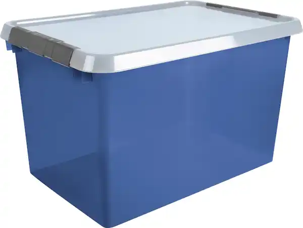 Bild 1 von Sunware Aufbewahrungsbox mit Deckel Comfort Line 62 L blau transparent