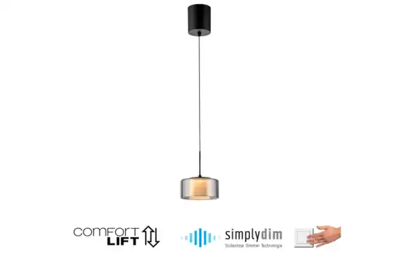 Bild 4 von Paul Neuhaus - LED-Pendelleuchte Rika, schwarz, 1-flammig, 180 cm, inkl. Höhenverstellung