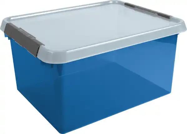 Bild 1 von Sunware Aufbewahrungsbox mit Deckel Comfort Line 36 L blau transparent