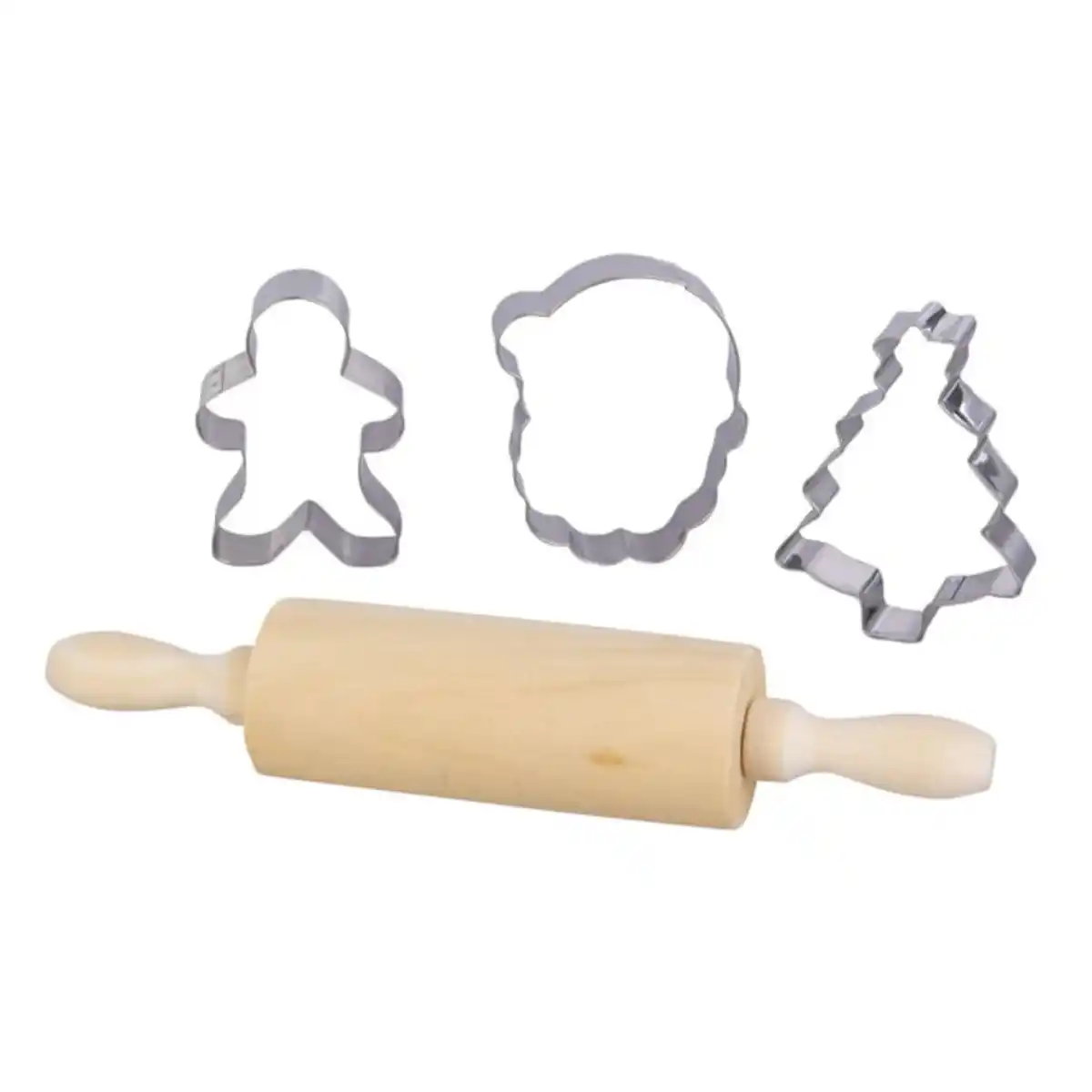 Bild 1 von Plätzchen-Backset - Ausstechformen und Teigroller - 4 Teile