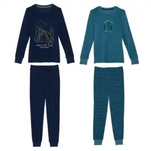 Frottee Pyjama, navy/türkis, 86/92, 2er Set