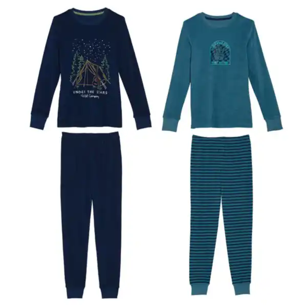 Bild 1 von Frottee Pyjama, navy/türkis, 86/92, 2er Set