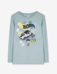 Kinder Langarmshirt - Hot Wheels - türkis