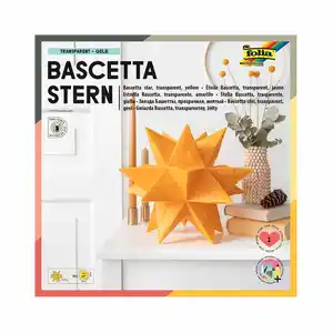 Bascetta-Stern Bastelset 32 Blatt 20 x 20 cm Transparentpapier gelb