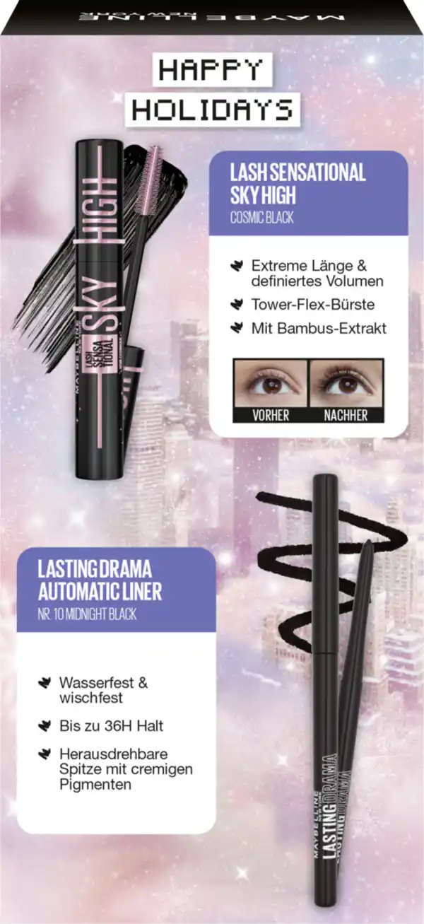 Bild 2 von Maybelline New York Lash Sensational Sky High Mascara & Lasting Drama Automatic Liner Set