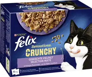 Felix Sensations Crunchy Geschmacksvielfalt mit Gemüse 10x 85g