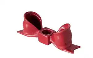 Kerzenleuchter Bow, rot, 5,2 cm