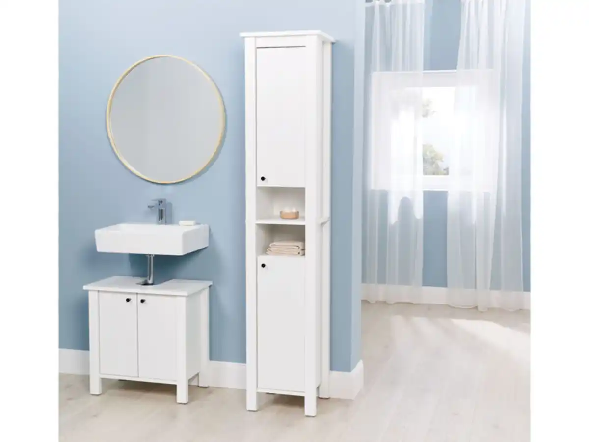 Bild 2 von LIVARNO home Hochschrank »Stockholm«, Landhaus, weiß