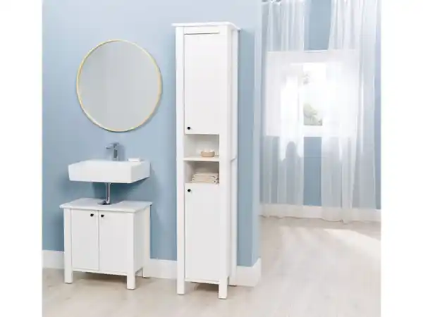 Bild 2 von LIVARNO home Hochschrank »Stockholm«, Landhaus, weiß