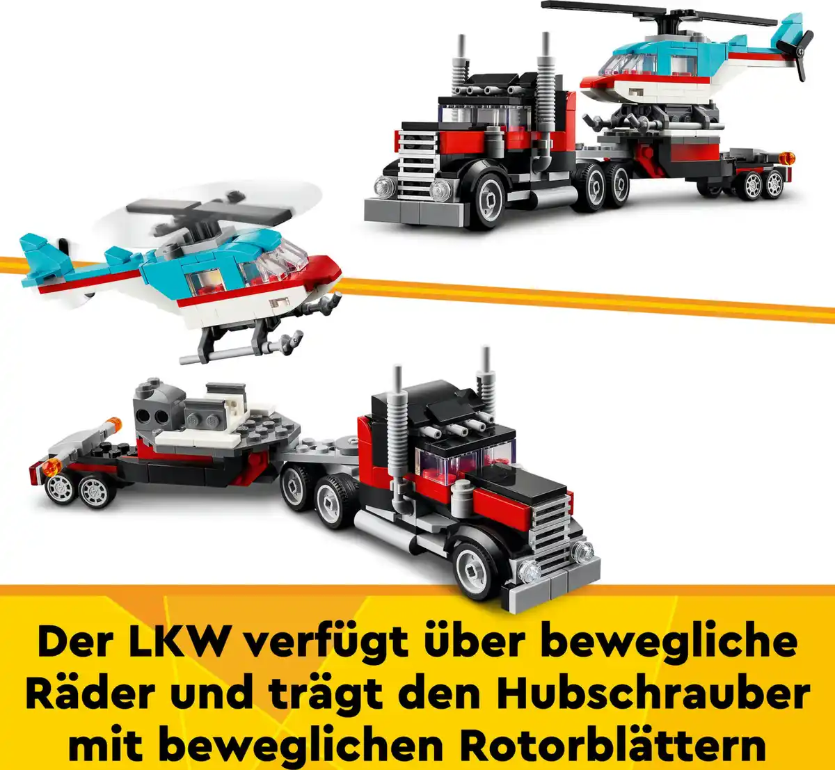 Bild 4 von LEGO 31146 Tieflader mit Hubschrauber