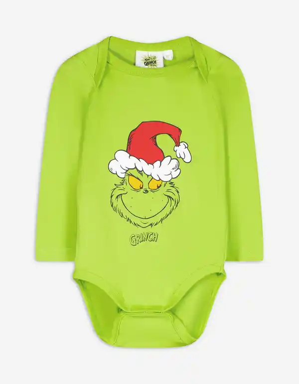 Bild 1 von Baby Langarmbody - Grinch - hellgrün