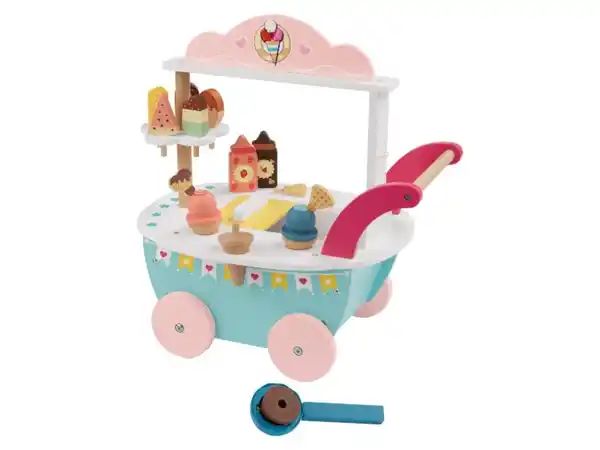 Bild 2 von Playtive Eiswagen / Pizzaofen aus Holz, 18-teilig