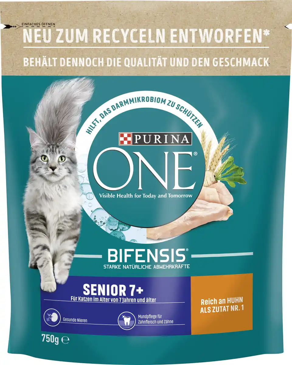 Bild 1 von Purina ONE Senior 7+ reich an Huhn und Vollkorn-Getreide 750 g