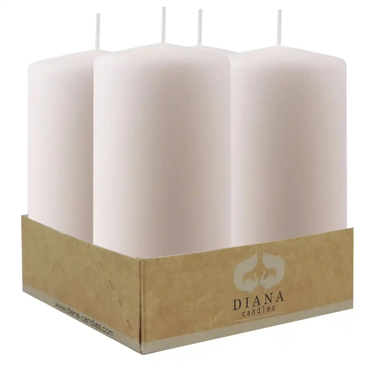 Bild 1 von Diana Candles Stumpenkerzen Ø 6 X 11 cm creme 4er Pack