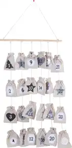 TrendLine Deko Adventskalender Holz 61 x 8 x 38 cm mehrfarbig