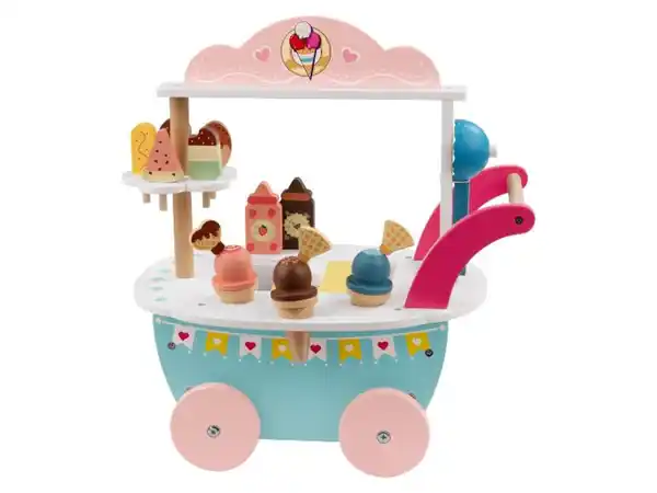 Bild 4 von Playtive Eiswagen / Pizzaofen aus Holz, 18-teilig