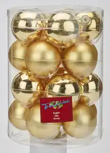 TrendLine Weihnachtskugeln aus Glas Ø 6 cm gold 20 Stück