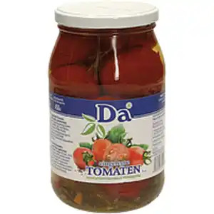 Eingelegte Tomaten, süß-sauer, pasteurisiert.