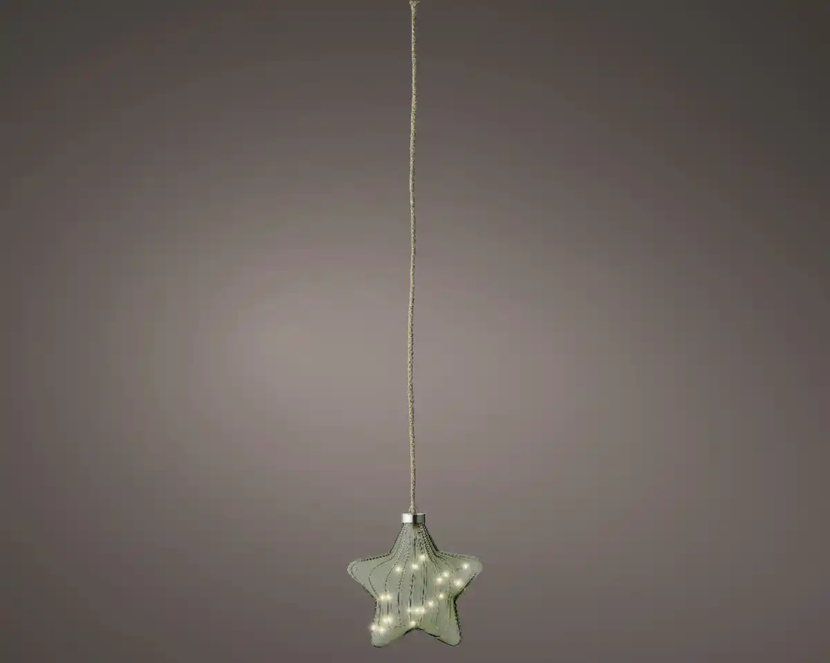 Bild 1 von Lumineo Micro LED Stern für innen grün warmweiß 20 cm 15 LED
