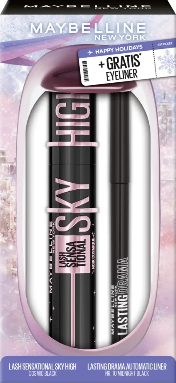 Bild 1 von Maybelline New York Lash Sensational Sky High Mascara & Lasting Drama Automatic Liner Set