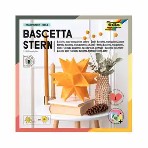 Bascetta-Stern Bastelset 32 Blatt 15 x 15 cm Transparentpapier gelb