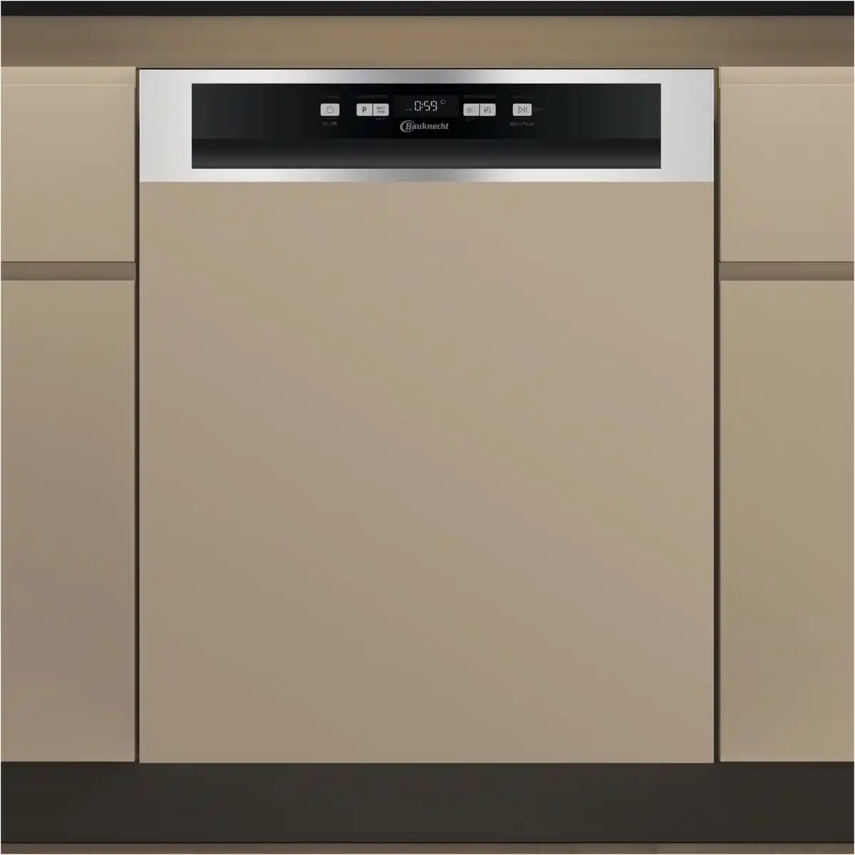 Bild 1 von B0B D651A X Teilintegrierter Einbau-Geschirrspüler 60 cm edelstahl-Look / B