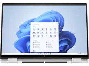 HP ENVY x360 14-fa0353ng, Convertible, mit 14 Zoll Display Touchscreen, AMD Core™ i5 8640HS Prozessor, 16 GB RAM, 1 TB SSD Radeon™ Onboard Graphics, Gletschersilber, Windows 11 Home (64 Bit), Gle