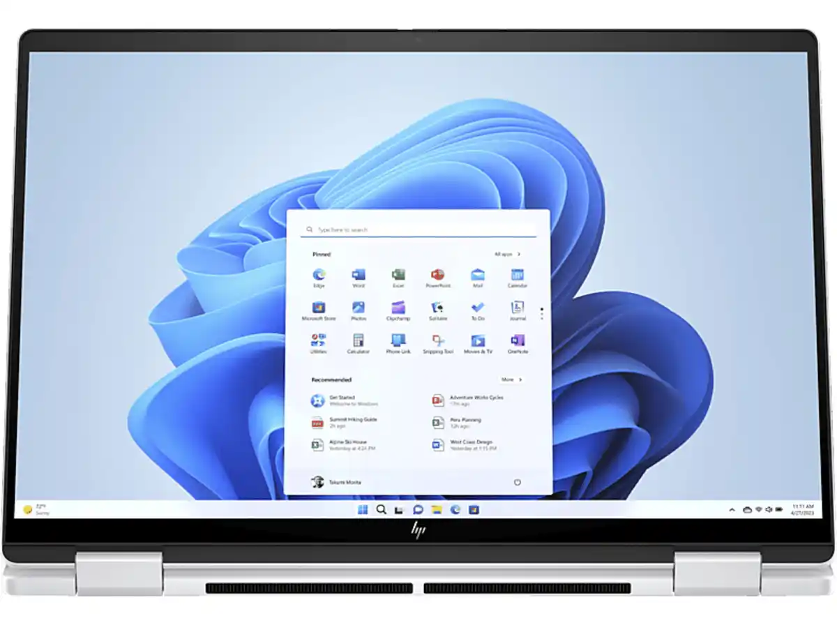 Bild 1 von HP ENVY x360 14-fa0353ng, Convertible, mit 14 Zoll Display Touchscreen, AMD Core™ i5 8640HS Prozessor, 16 GB RAM, 1 TB SSD Radeon™ Onboard Graphics, Gletschersilber, Windows 11 Home (64 Bit), Gle